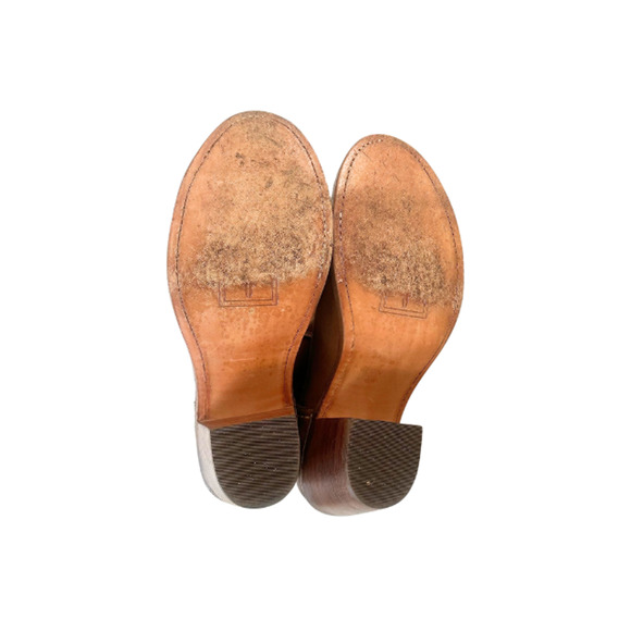 FRYE Boots Carmen Shortie 77840 Motorcycle Leather Brown Women's Size 8B - Picture 6 of 8